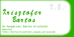 krisztofer bartos business card